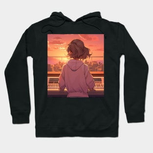 Sunset Lofi Girl DJ Set Hoodie